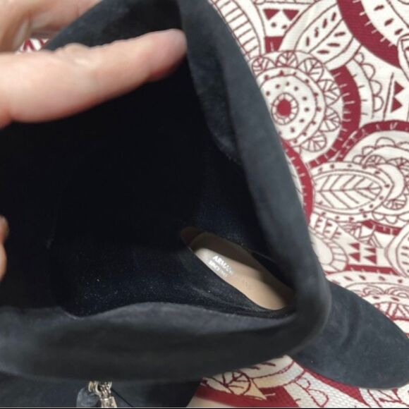 black wedges suede leather boots size 36 - Picture 8 of 9